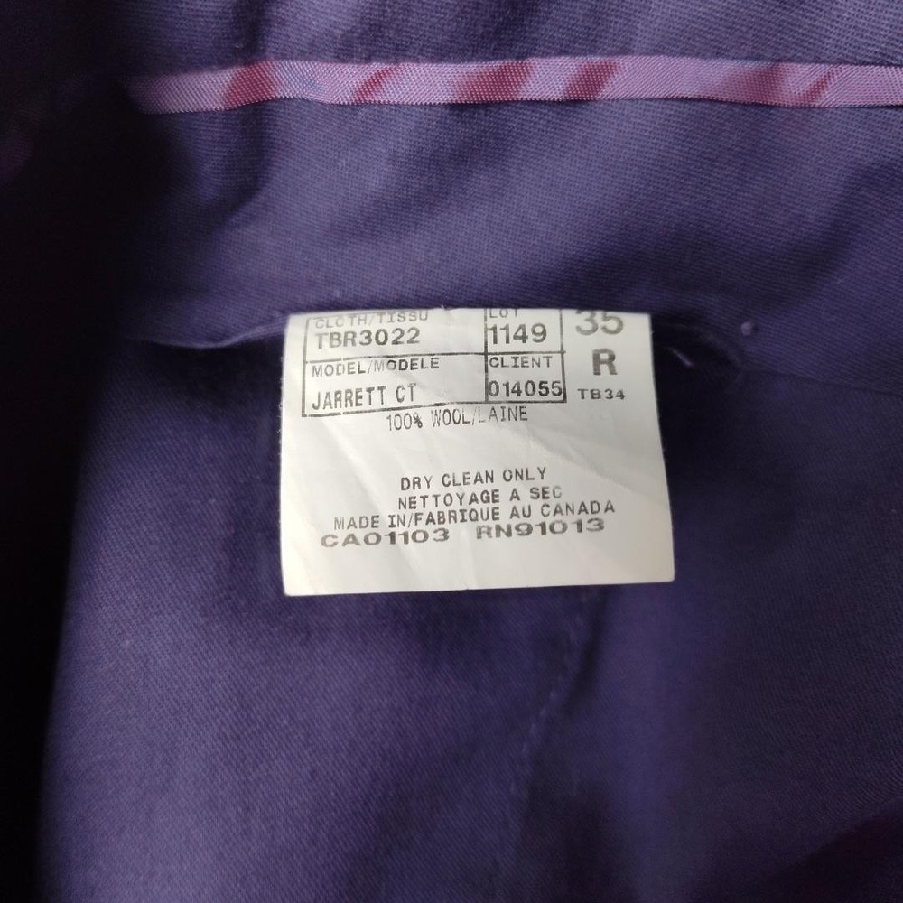 Ted Baker London Pants Mens 35x30 Black Wool Dress Trousers Jarrett Flat Front - Picture 10 of 14